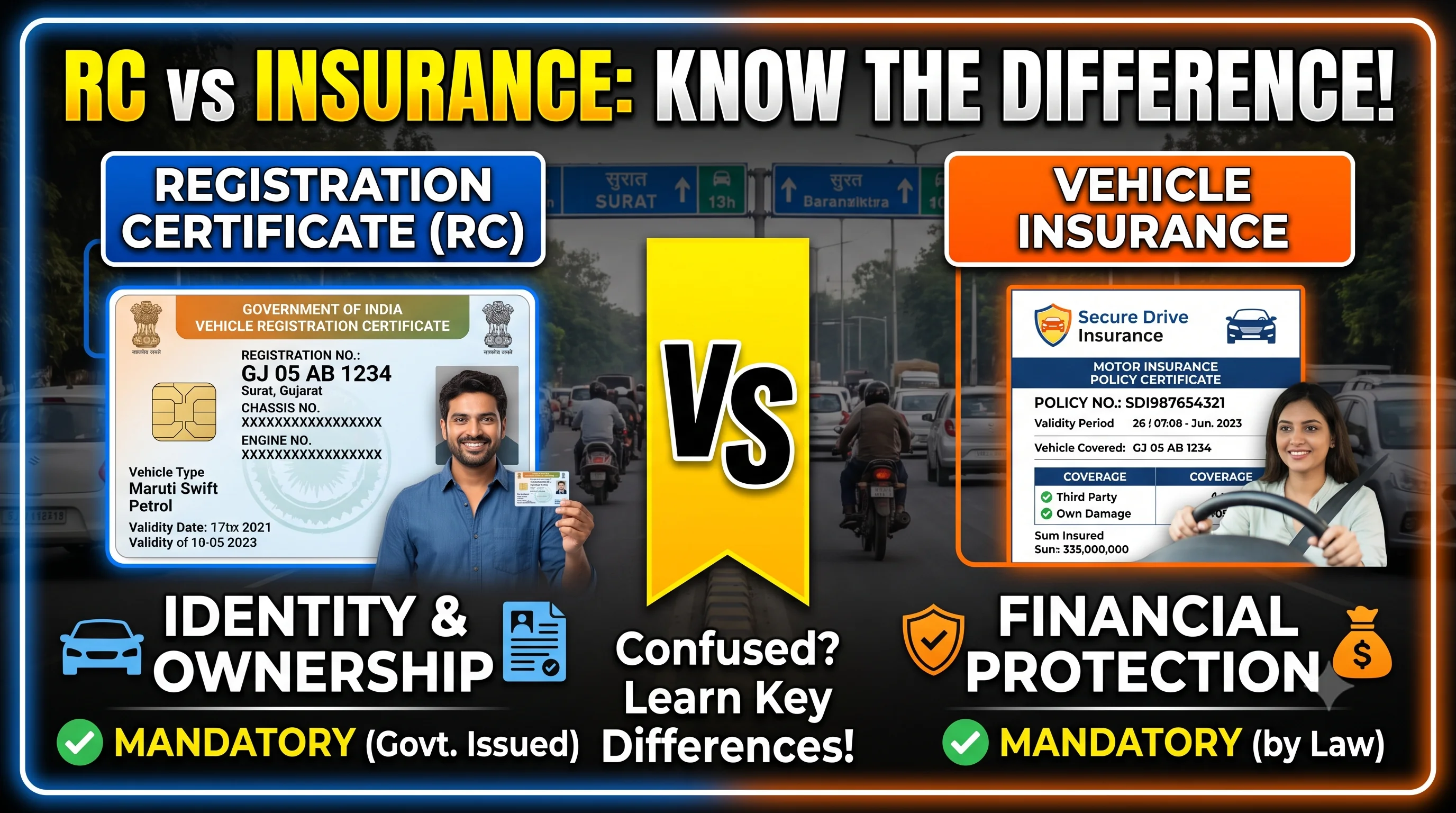 RC vs Vehicle Insurance